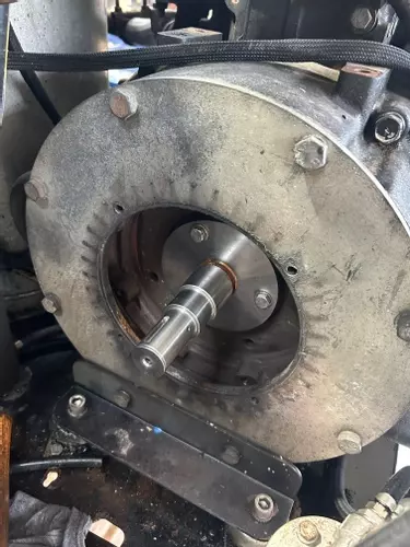 nilfisk Contractor DE hot pressure washer pump and drive assembly stripped during major repair for a haulage company in Dover.